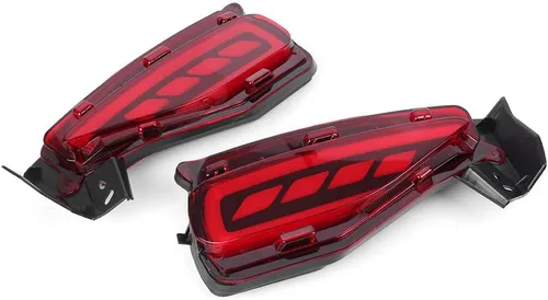 Vista 3 de Par Parachoques Trasero Reflector Freno Luz Trasera Lámpara para 2015-2017 para Toyota Fortuner