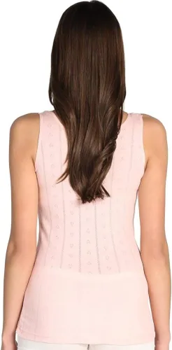 Vista 26 de VAVONNE Camiseta sin mangas tipo camisola para mujer, toda de algodón, aireada, suave y cómoda