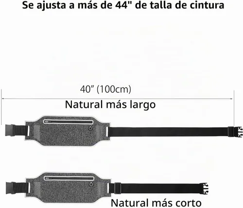 Vista 2 de Cinturón para correr, cintura delgada para correr, para correr, cinturón de ejercicio, bolsa de cadera para mujeres y hombres, iPhone Samsung