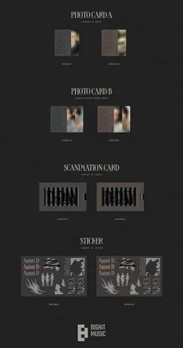 Vista 5 de Álbum D-DAY de Agust D (BTS Sugar) [versión aleatoria]+beneficios de preventa + mercancías digitales exclusivas inspiradas en K-POP de BolsVos