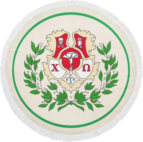 Vista 15 de Alpha Chi Omega Sorority - Toalla de playa redonda (60 pulgadas) de gran tamaño, súper absorbente, sin arena, gruesa toalla grande para piscina