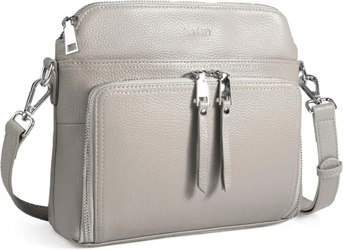 Vista 11 de befen - Bolsos cruzados de cuero genuino para mujer, bolso pequeño cruzado para el hombro con billetera RFID incorporada