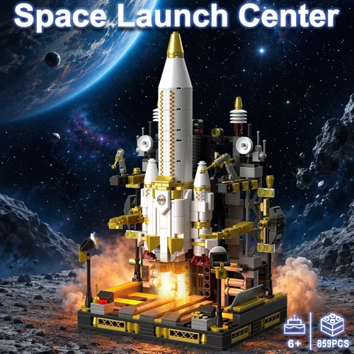 Vista 2 de Space Rocket Building Set, Rocket Launch Model Kit for Boys 8-12