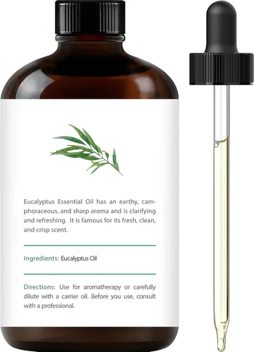 Vista 2 de Handcraft Blends Aceite esencial de eucalipto – Extra grande, 4 fl oz – 100 % puro y natural – Aceite esencial de grado prémium para difusor