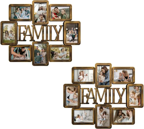 Vista 28 de Jerry & Maggie Marco de fotos familiar de 8 aperturas de 4 x 6 marcos para decoración de pared familiar, marcos de fotos de PVC para galería
