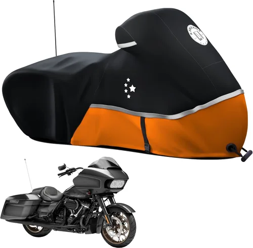 Vista 17 de Funda para motocicleta 420D resistente para todas las estaciones, universal, impermeable, protección al aire libre, 86" XL, funda para vehículo/negro