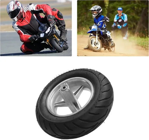 Vista 3 de Neumáticos para Mini Bike, 110/50-6.5 Neumático de Goma para Pocket Bike, Llantas y Neumático Trasero para Mini Bike con Cámara de Aire