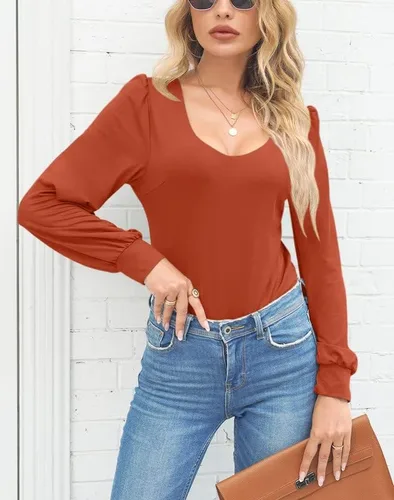 Vista 4 de Spadehill Body de manga larga con cuello en V para mujer