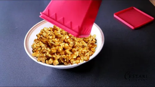 Vista 6 de Dispositivo para hacer palomitas de maíz en el microondas Healthy Air Popped Popcorn No Oil Needed BPA Free Premium European Grade Silicone