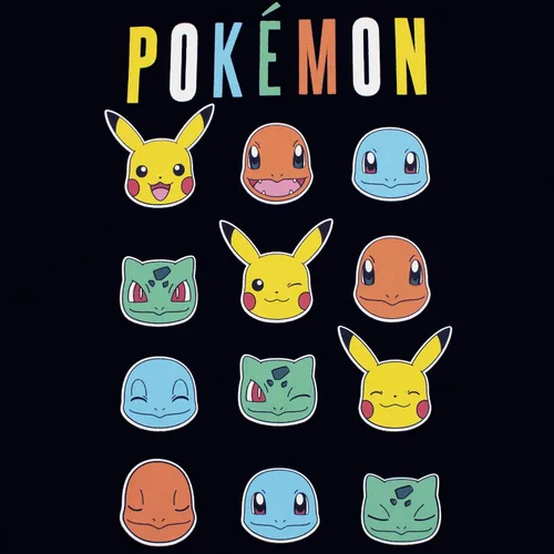 Vista 3 de Pokemon Paquete de 2 camisetas Charmander Squirtle and Pikachu para niños