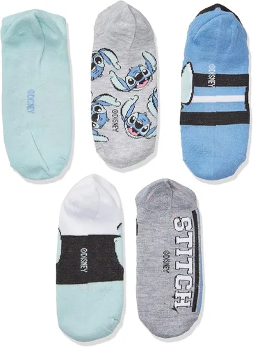 Vista 3 de Disney womens Lilo & Stitch 5 Pack No Show Socks
