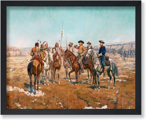 Vista 22 de Poster Master Póster vintage de The Lookout, estampado retro de vaquero, arte occidental, arte del salvaje oeste, arte de equitación, regalo