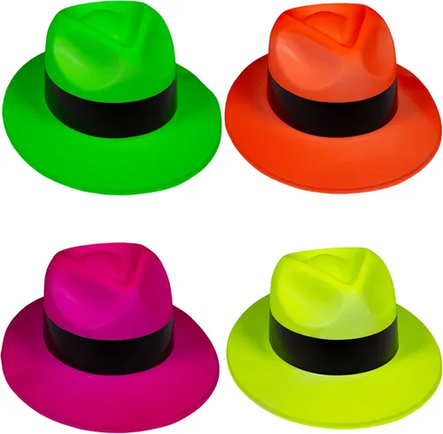 Vista 8 de Windy City Novelties Gangster Fedoras - 12 Pack for Mardi Gras & St. Patricks Day Parties