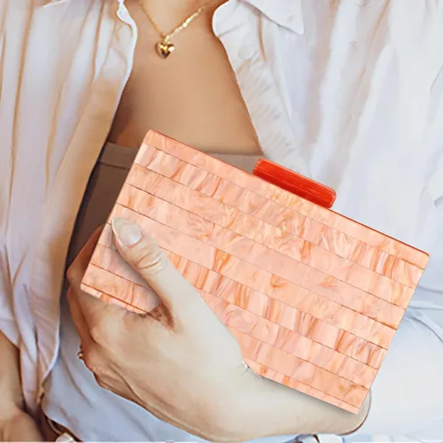 Vista 8 de Acrylic Clutch Bag Women'S Evening Handbag Plexiglas Box Crossbody Bag