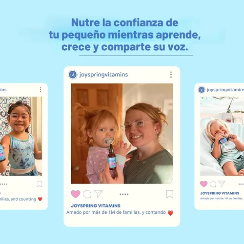 Vista 4 de JoySpring Melena de León para Niños Suplemento para Retraso del Habla en Niños y Pequeñitos Hongo Melena de León, Gotu Kola y Ashwagandha