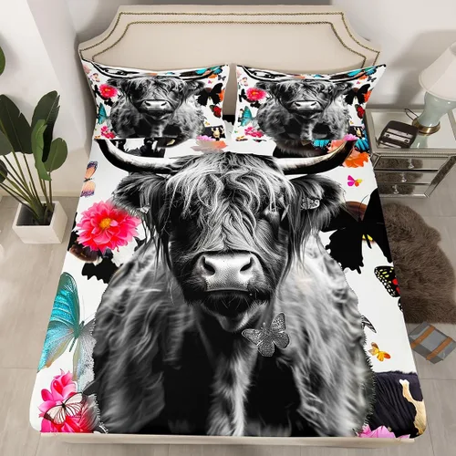 Vista 21 de Sábana bajera de galaxia tamaño individual, juego de ropa de cama con purpurina degradado para niños, niñas, niños y mujeres, decoración
