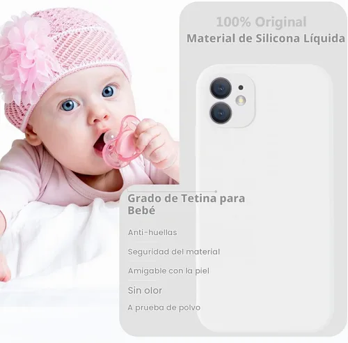 Vista 7 de Vooii Funda compatible con iPhone 11, silicona líquida mejorada con bordes planos, protección de cámara, forro de microfibra antiarañazos suave