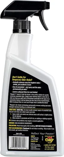 Vista 3 de Meguiar's - Aromatizante para alfombras y tapicería en aerosol, elimina los olores, aroma a carro nuevo, atomizador con 24 onzas