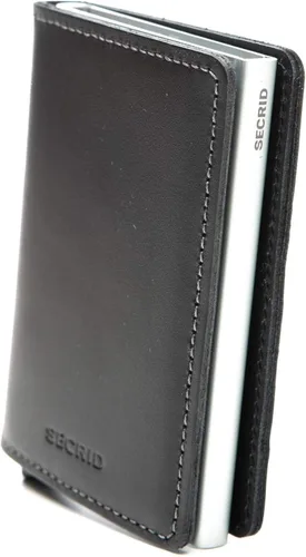 Vista 2 de Secrid - Cartera delgada de piel auténtica vintage RFID para tarjetas de hasta 12 tarjetas (chocolate) (chocolate)