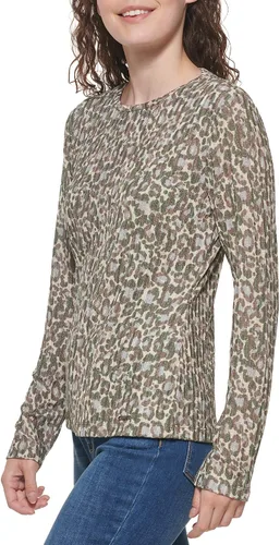 Vista 3 de DKNY Camiseta deportiva estampada de manga larga para mujer