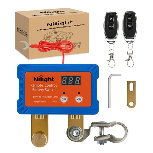 Vista 15 de Nilight Relé de Arranque de 120A, Interruptor de Relés Divididos de 4 Pines, 12V Continuo Servicio Pesado SPST Alta Corriente 4 Terminales Control