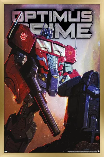 Vista 18 de Trends International Hasbro Transformers - Póster de pared Optimus Prime, 14.725 x 22.375 pulgadas, versión enmarcada de madera de granero