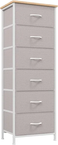 Vista 14 de Somdot - Cómoda para dormitorio con 3 cajones, organizador de almacenamiento con cajones de tela con contenedores de tela removibles para armario