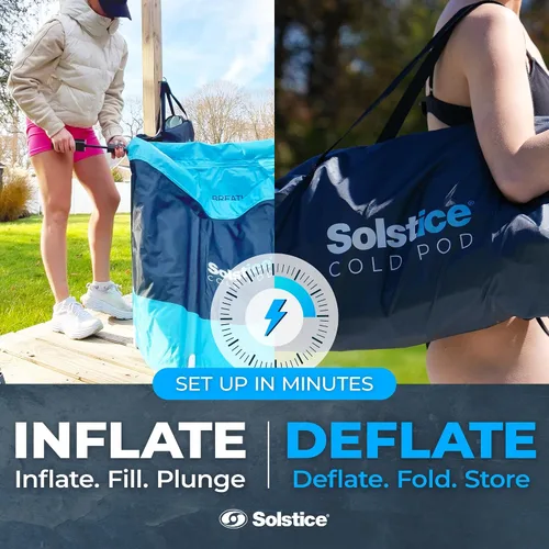 Vista 5 de Solstice Cold Pod - Bañera de hielo de 84.5 galones con tapa grande y bolsa de transporte Vaina fría