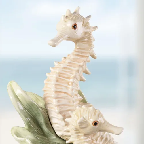 Vista 7 de Fitz & Floyd Fitz and Floyd Coastal Home - Figura de cerámica con caballito de mar, 13.75 pulgadas