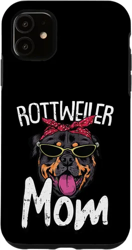 Vista 5 de iPhone 15 Rottweiler Mom Dog Puppy Doggie Pet Animal Lover Rottie Mama Case