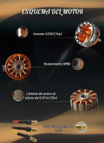 Vista 2 de FLASH HOBBY D3542 Motor sin escobillas del motor 1000KV RC Motor eléctrico para Mini Multicopter RC Plane Fixed-Wing UAV brazo robótico