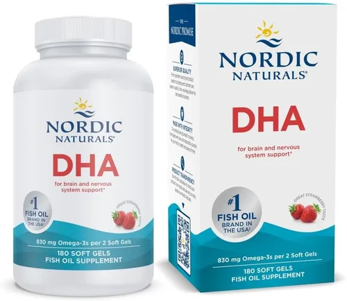 Vista 9 de Nordic Naturals DHA, Fresa - 90 geles blandos - 830 mg Omega-3 - Fórmula DHA de alta intensidad para el apoyo del cerebro y el sistema nervioso