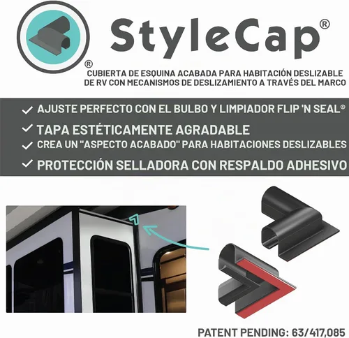 Vista 3 de StyleCap® (34773) Tapas deslizables para esquinas de RV para mecánicos a