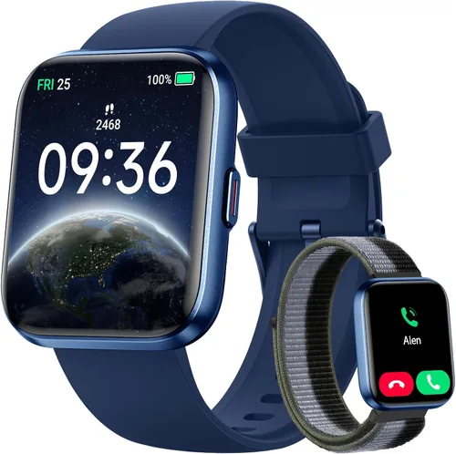 Vista 9 de Woneligo Reloj inteligente para mujer, responder/hacer llamadas, Alexa integrado, pantalla táctil de 1.85 pulgadas, rastreador de actividad física