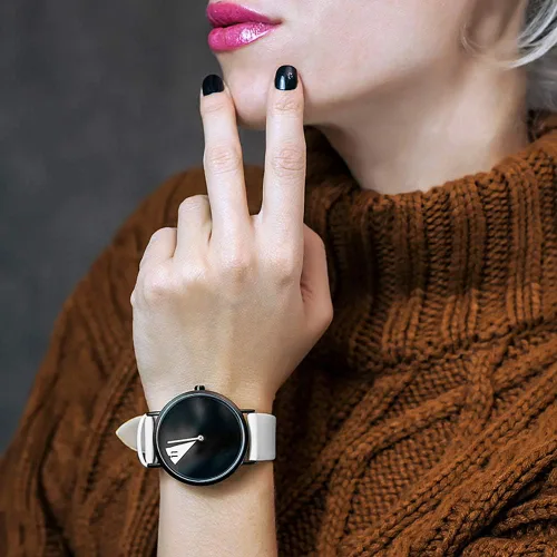 Vista 2 de SHENGKE Women Minimalist Watch Ultra Thin Leather Strap Fashion Creative Waterproof Watch