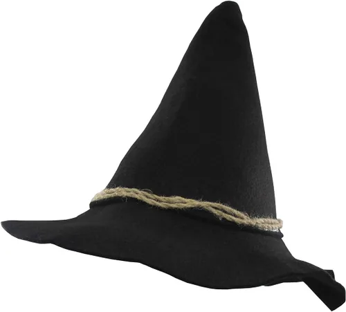 Vista 4 de Accesorio de disfraz - Sombrero de espantapájaros de fieltro con banda de cuerda