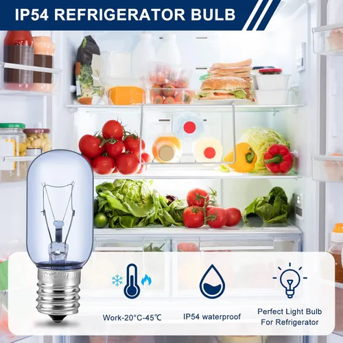 Vista 3 de AMI PARTS T8 25W Foco de Refrigerador 297048600 241552802 Azul Compatible con Refrigerador Electr-olux Frigi-daire Foco de Refrigerador 1056577
