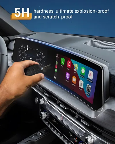 Vista 3 de YEE PIN Protector de pantalla Telluride 2025 para Kia Telluride LX/S/EX/SX/SX Prestige/X-Line/X-Pro Dual Panoramic 12.3 pulgadas 2025 23-24 Kia