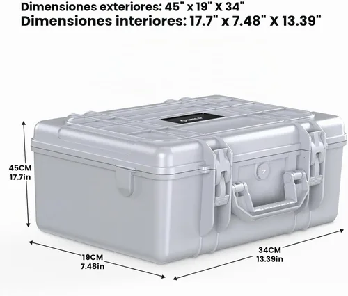 Vista 6 de ORICO Estuche para disco duro de 3.5 pulgadas y 20 bahías HDD/SSD Maleta de almacenamiento de protección múltiple con funda rígida de espuma a