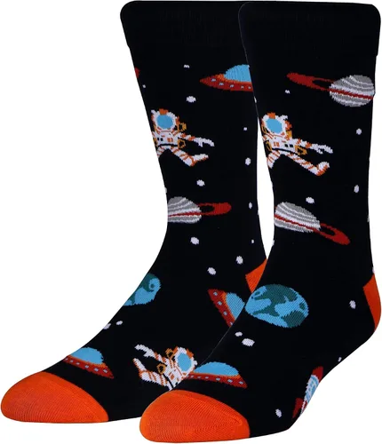 Vista 6 de Calcetines de algodón divertidos y acogedores para hombre, calcetines de algodón novedosos para hombre, talla 7-12