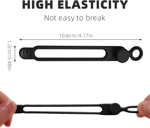 Vista 2 de Organizador de cables - Nueva brida elástica de silicona 2026: un sujetador de cable reutilizable diseñado específicamente para agrupar y asegurar