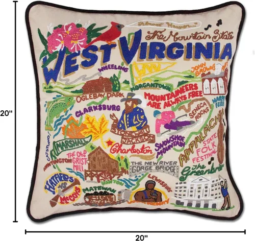 Vista 93 de Catstudio Almohada decorativa bordada a mano de Texas