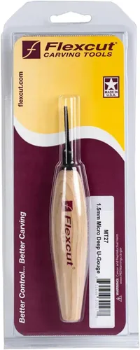 Vista 2 de FLEXCUT U-Gouge, cuchilla afilada micro del corte del alto carbono de la maquinilla de afeitar