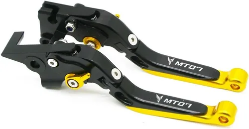 Vista 17 de Palancas de embrague de freno plegables ajustables para motocicleta para Yamaha MT-07 FZ-07 FZ07 MT07 2014 2023 Manijas de control delantero