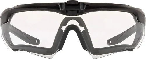 Vista 3 de Oakley Ess - Gafas de sol con montura negra mate, lentes transparentes, 1.575 pulgadas