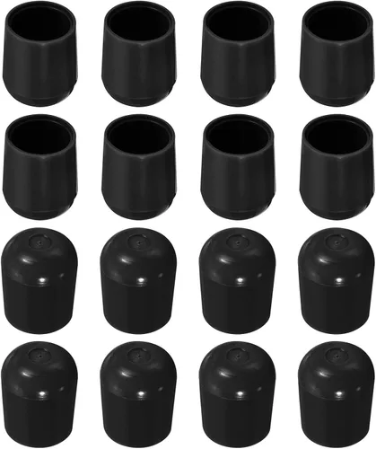 Vista 12 de uxcell Protectores de suelo para patas de silla, 16 tapas redondas de plástico para patas de silla, fundas antideslizantes para patas de muebles