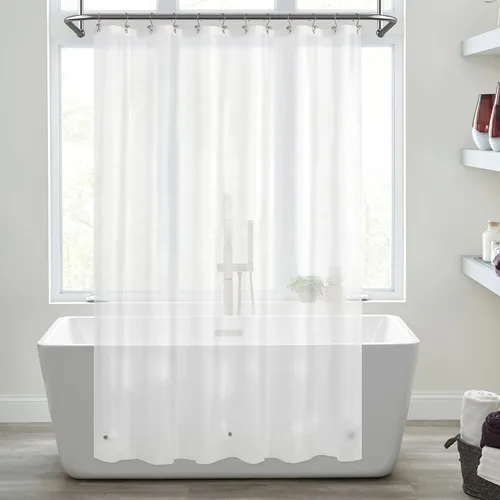 Vista 38 de Cortina de regadera para cabina de ducha 36x72, forro de cortina de regadera de plástico PEVA para baño, ligera e impermeable, 36 x 72, transparente