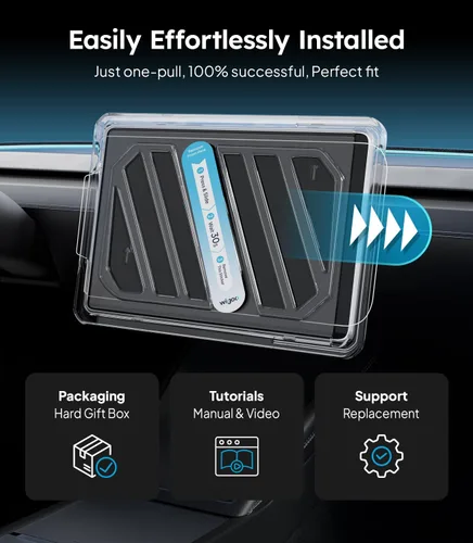 Vista 7 de Wigoo Protector de pantalla para Tesla Model 3 (2024 ~ 2026) y Model Y Premium 2025 mate [sin reflejos ni huellas dactilares] Accesorios