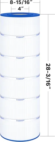 Vista 3 de Cryspool® 08058 Filtro compatible con PWWPC125B, Sta-Rite PXC-125, Posi-Clear PXC-150, C-8413, FC-2575,Cartucho de filtro de piscina de 125 pies