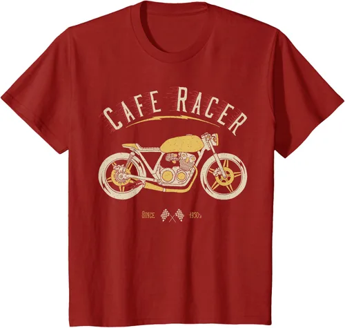 Vista 65 de Camiseta Cafe Racer - Old School - Camiseta de motocicleta vintage Negro